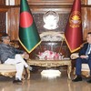 越南国会主席王廷惠会见孟加拉国总统穆罕默德·沙哈布丁·楚普。（图片来源：越通社）