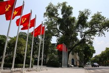 河内市还剑湖李太祖塑像花园。