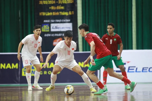 越南五人制足球队3-3战平摩洛哥队。（图片来源：VFF）