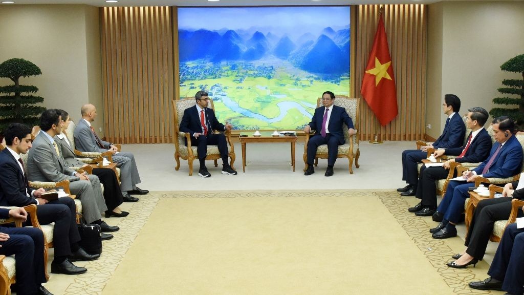 越南政府总理范明正会见阿拉伯联合酋长国外交与国际合作部长【组图】