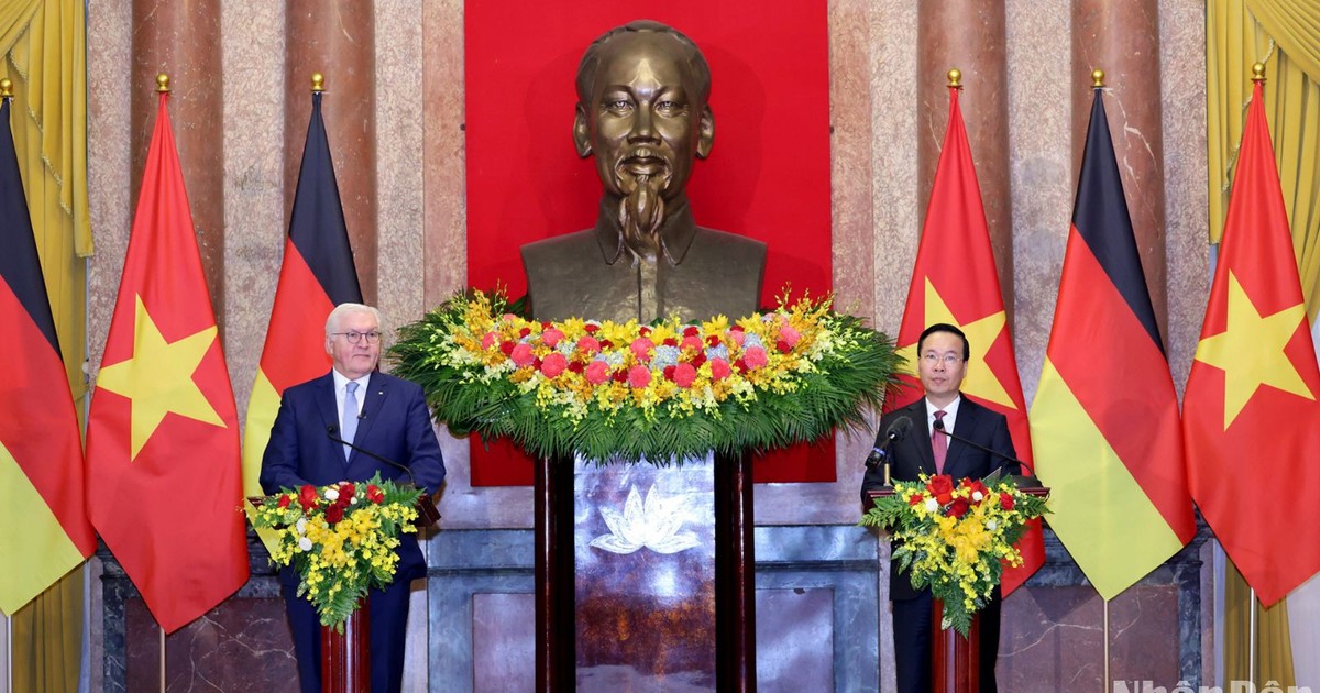 越南国家主席武文赏与德国总统施泰因迈尔举行会谈【组图】