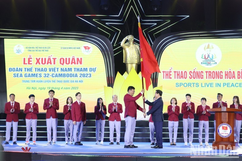 Lễ xuất quân của đoàn thể thao Việt Nam tham dự SEA Games 32[Ảnh]ảnh 11