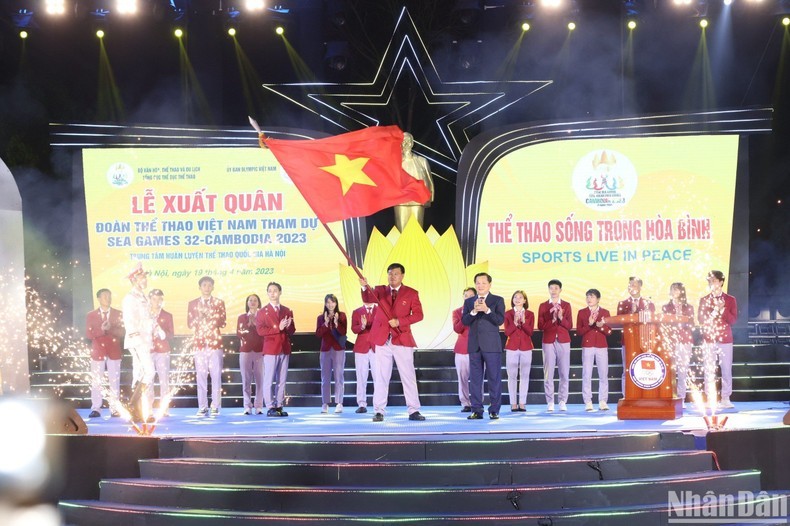 Lễ xuất quân của đoàn thể thao Việt Nam tham dự SEA Games 32[Ảnh]ảnh 10