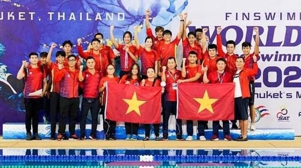 ​ 越南蹼泳队排名2022年蹼泳世界杯泰国站第一名。