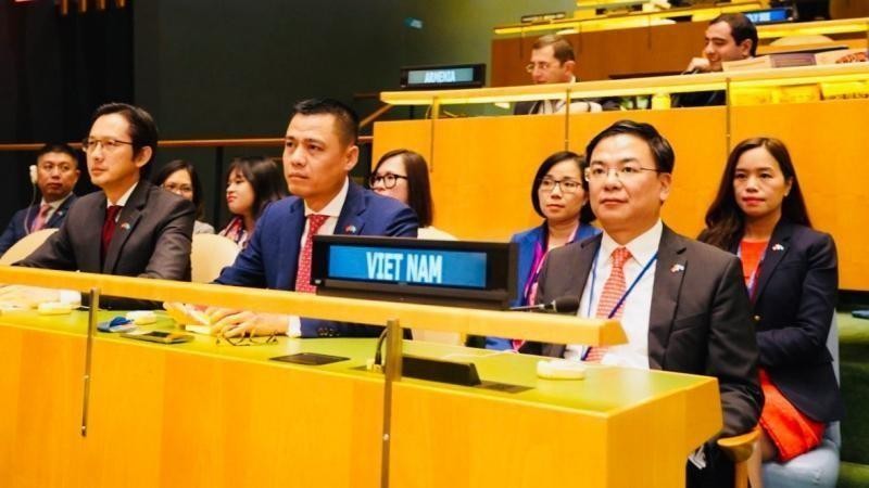 越南代表团出席会议。（图片来源：越南外交部）