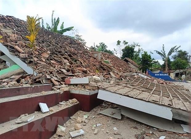 11月21日下午印尼西爪哇省展玉镇发生的5.6级地震。（图片来源：越通社）