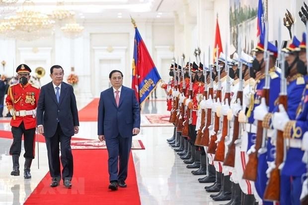 越南政府总理范明正今年11月对柬埔寨进行正式访问。（图片来源：越通社）