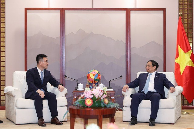 范明正总理会见华为亚太地区部总裁林柏枫。（图片来源：VGP）