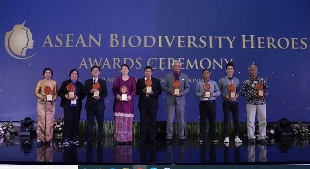 2022年“东盟生物多样性英雄”奖颁奖仪式。（图片来源：东盟秘书处）