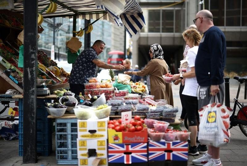 英国伦敦市中心的一个市场。（图片来源：路透社）