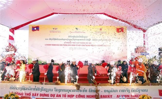 越南在老挝投资的最大项目之一正式动工兴建。（图片来源：越通社）