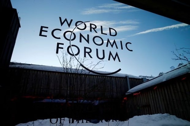 世界经济论坛的标志。 （图片来源：路透社）