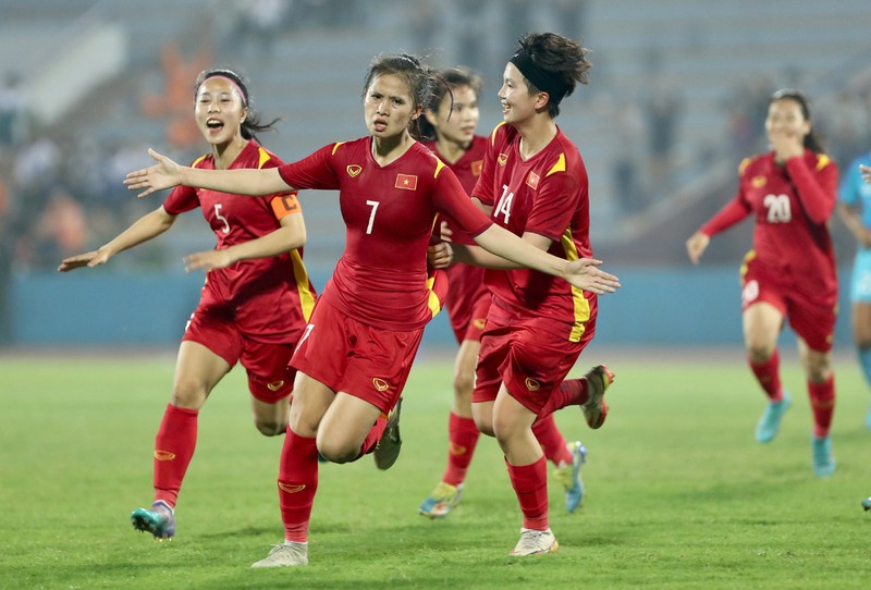 越南U20女足队入局2024年亚足联U20女足亚洲杯锦标赛预选赛第二轮比赛。