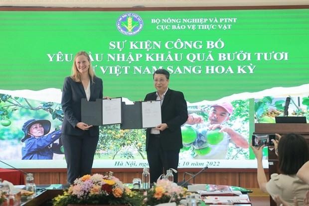 越南农业与农村发展部植物保护局于10月17日下午在河内宣布越南新鲜柚子出口美国市场的各项要求。