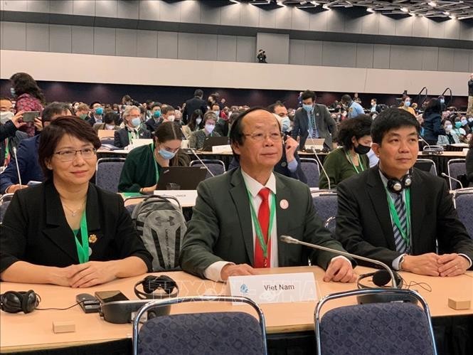 越南代表团出席《生物多样性公约》第十五次缔约方大会。（图片来源：越通社）