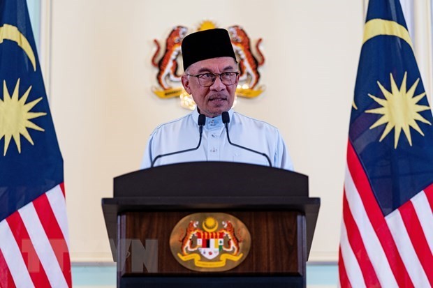 马来西亚总理安瓦尔·易卜拉欣申明。（图片来源：越通社）