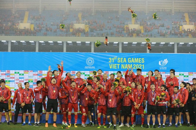 越南U23男足队夺得第31届东南亚运动会男足金牌。
