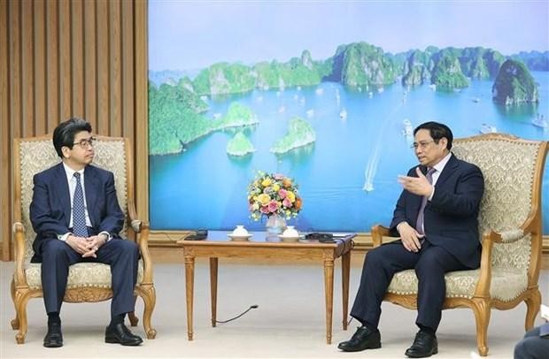 范明正总理会见日本国际协力银行行长林信光。