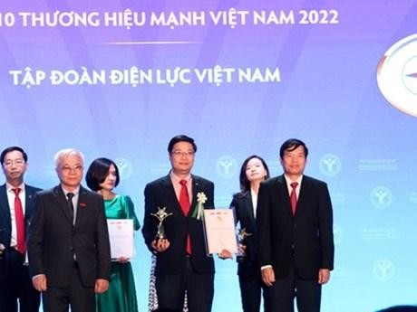 越南电力集团跻身2022年越南十大品牌榜单。