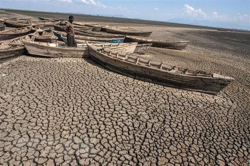 2018年10月19日马拉维东部松巴区奇瓦尔湖旱情。（图片来源：法新社/越通社）