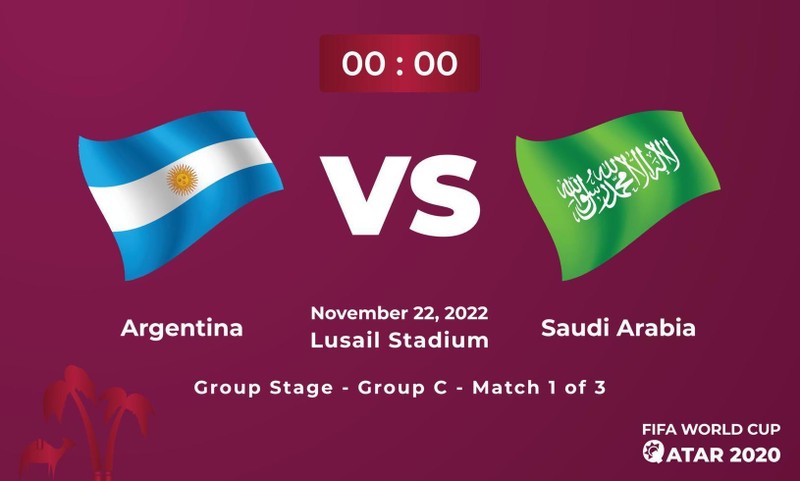 阿根廷对阵沙特阿拉伯比赛将于越南时间11月22日下午17时进行。