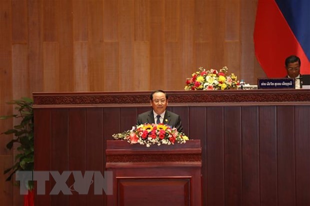 宋赛·西潘敦就任老挝政府总理。（图片来源：越通社）