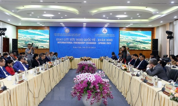 2023年春季国际友好交流会场景。