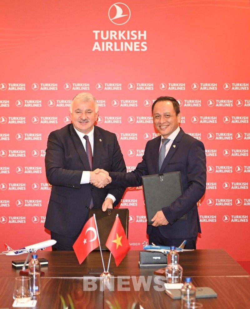 越南航空与土耳其航空签署代码共享协议。（图片来源：越通社）