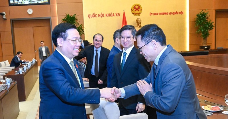 国会主席王廷惠和越南驻外代表机构首席代表。