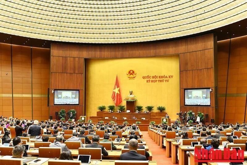 越南第十五届国会第四次会议场景。
