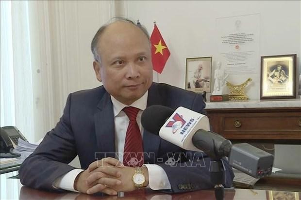 越南国家主席常驻法语常委会和法语国家组织代表丁全胜大使。（图片来源：越通社）