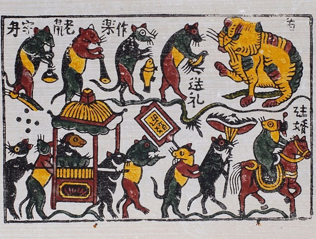 东胡画著名作品“老鼠婚礼”。