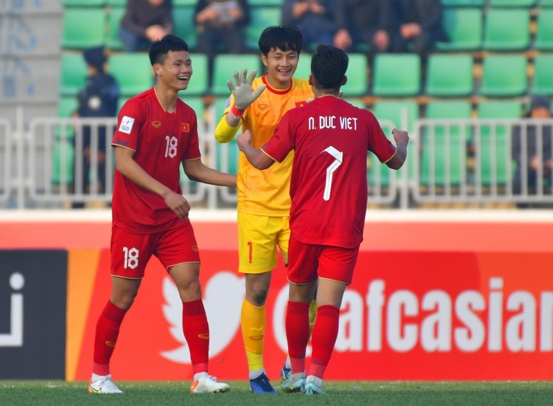 2023年亚足联U20决赛：越南U20出色击败卡塔尔U20。