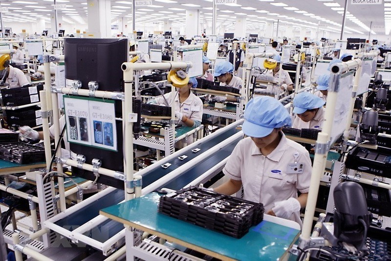 北宁省三星手机制造工厂。（图片来源：越通社）