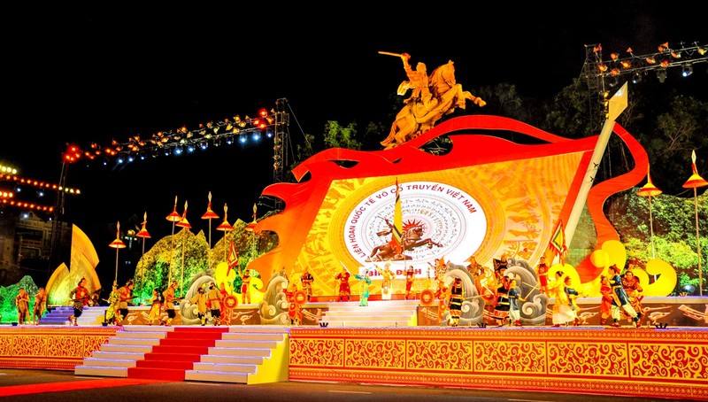 第八届越南传统武术国际节开幕式。