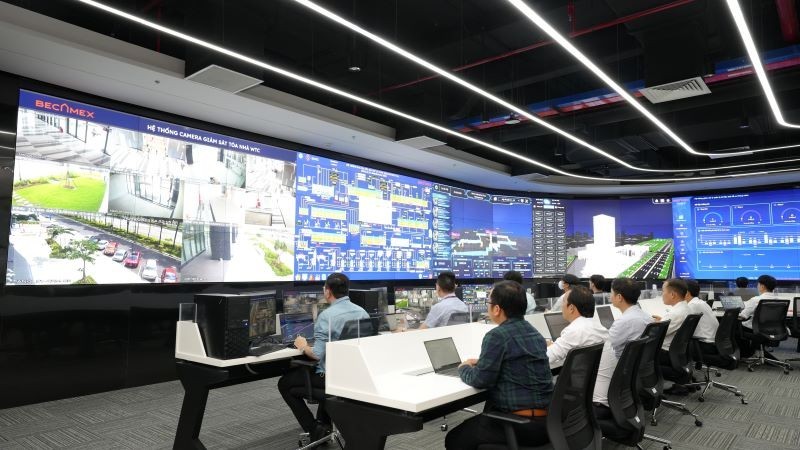 平阳越南-新加坡创新中心网络安全中心一角。