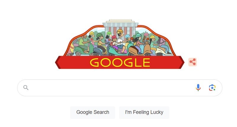 谷歌在越南的主页已更换头像庆祝越南国庆节。