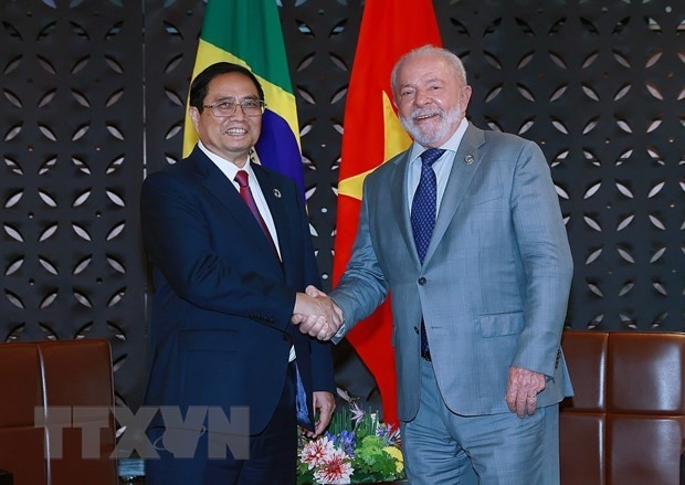 2023年5月21日，越南政府总理范明正会见巴西总统路易斯·伊纳西奥·卢拉·达席尔瓦。