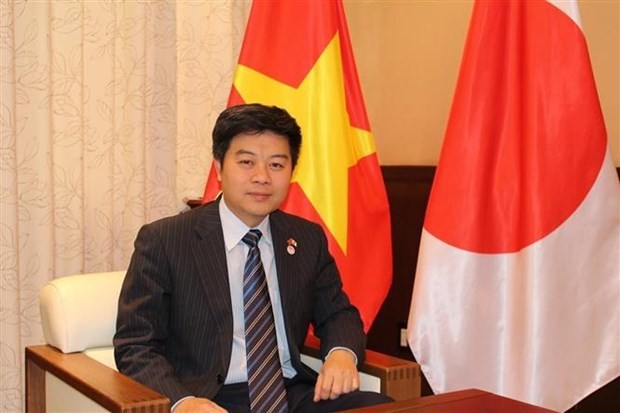越南驻日本大使馆公使衔参赞阮德明。（图片来源：越通社）