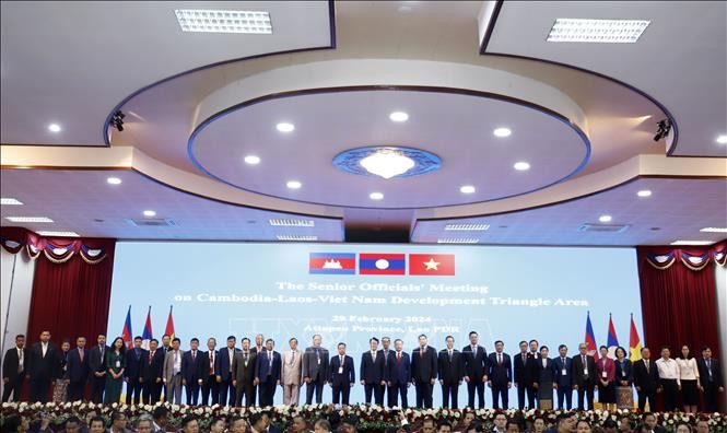 越老柬发展三角区（CLV）高官会议（SOM）于2月29日在老挝南部阿速坡省举行。（图片来源：越通社）