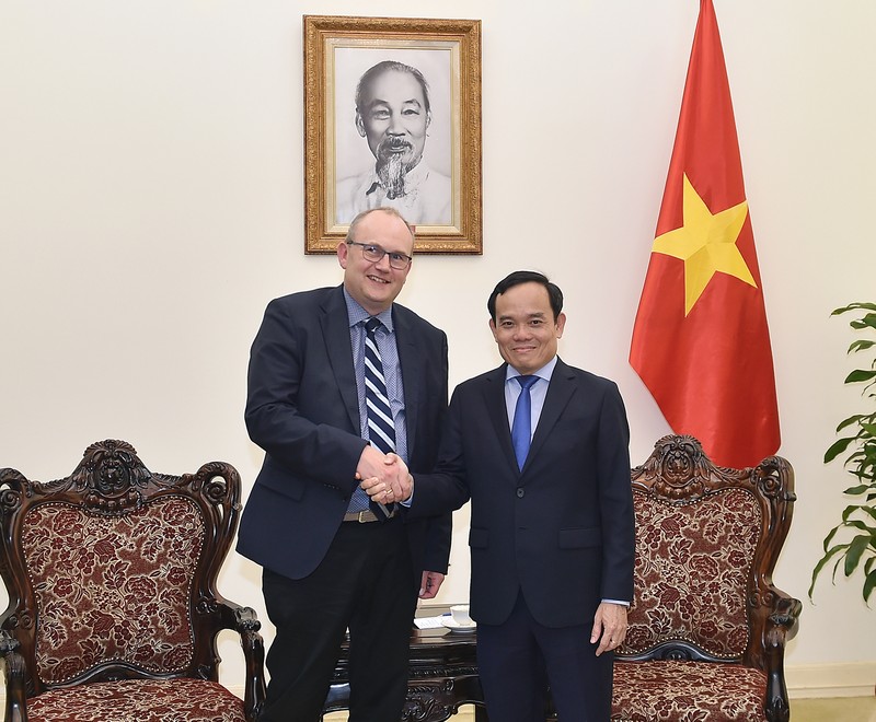 越南政府副总理陈流光会见乐高集团首席运营官卡斯滕·拉斯穆森。（图片来源：VGP）