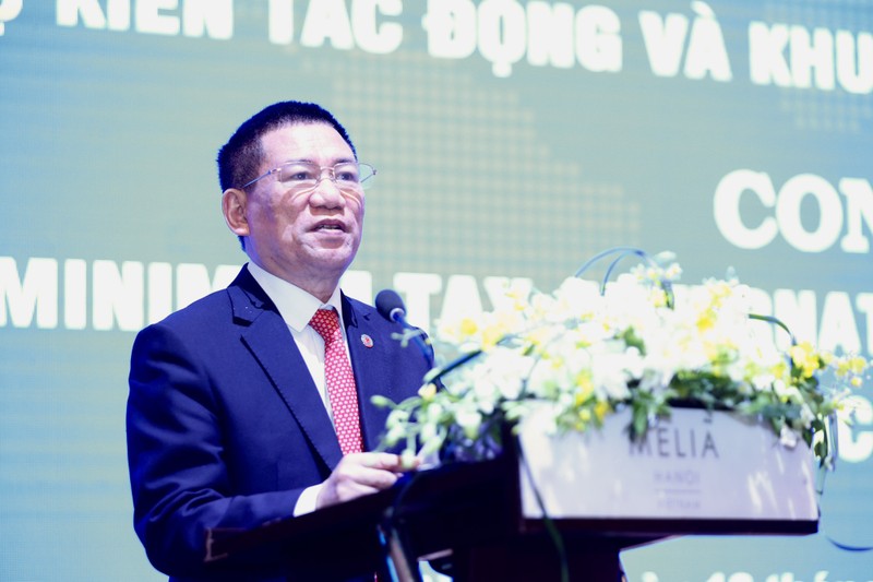 越南财政部长胡德福发表讲话。（图片来源：VGP）