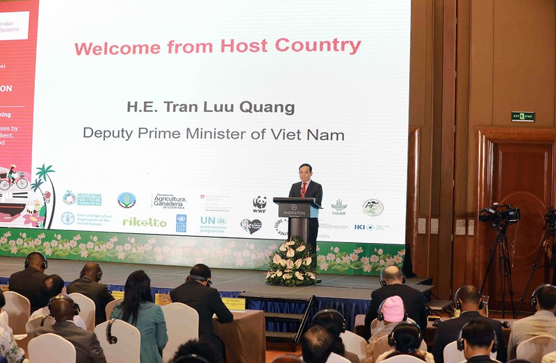 越南政府副总理陈流光出席发表讲话。（图片来源：VGP）