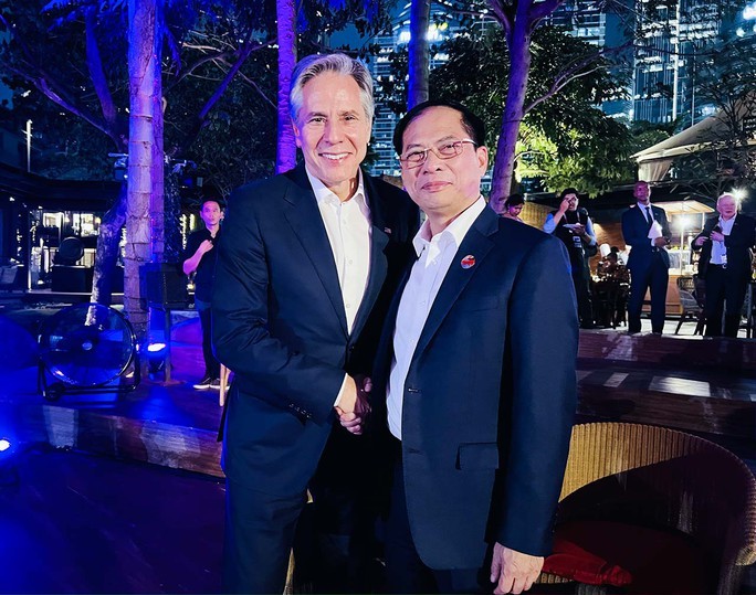 越南外交部长裴青山和美国国务卿安东尼·布林肯。（图片来源：外交部）