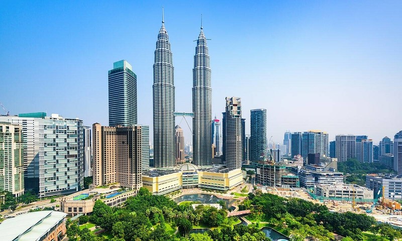 马来西亚首都吉隆坡一角。