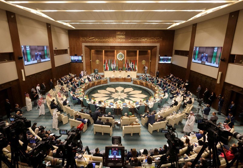 阿拉伯联盟2023年5月7日召开的会议。（图片阿里元：路透社）
