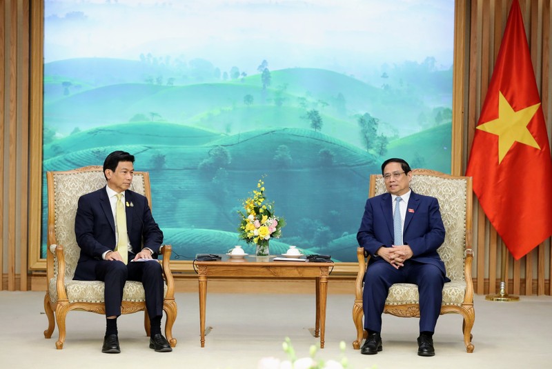 越南政府总理范明正会见泰国副总理兼外长泰国副总理兼外长帕恩普里·巴希达·努卡拉。