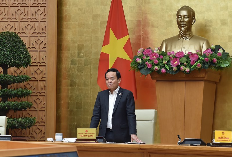 陈流光副总理发表讲话。（图片来源：VGP）