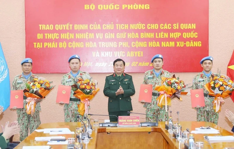 越南增派4名军官参加联合国维和行动。（图片来源：越通社）