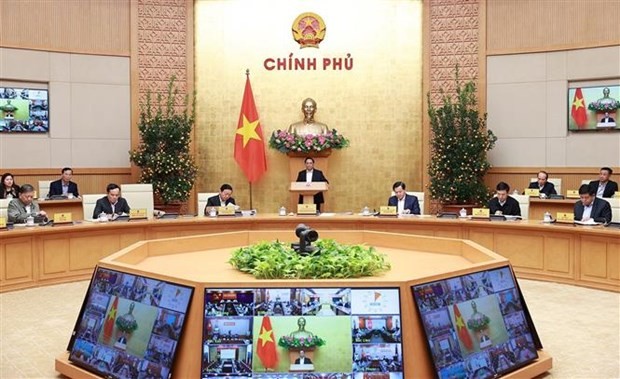 越南政府总理范明正主持召开2023年1月政府例行会议。